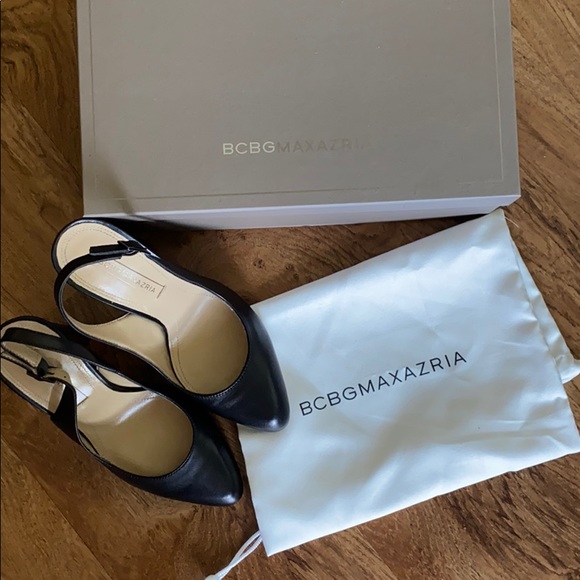 Black heels BCBG sling back shoes (new) - Picture 1 of 8